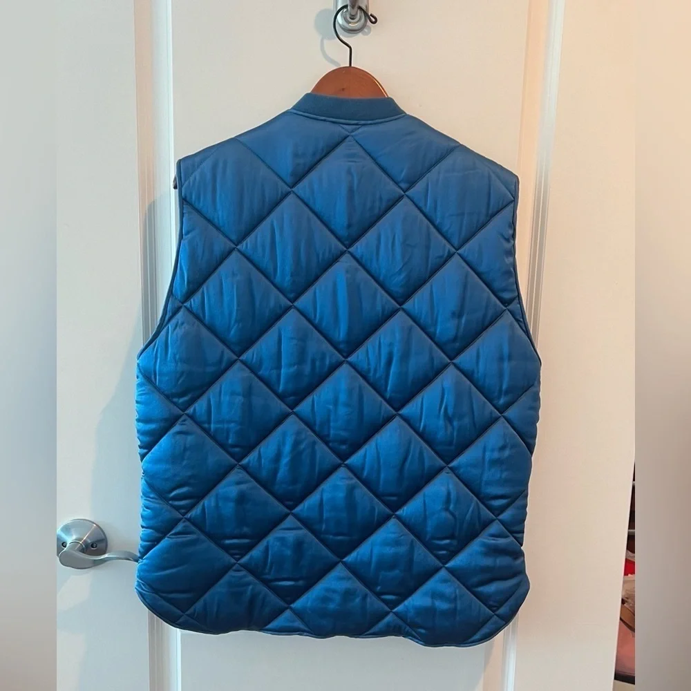 Sandro Blue Oversized Quilted Puffy Vest